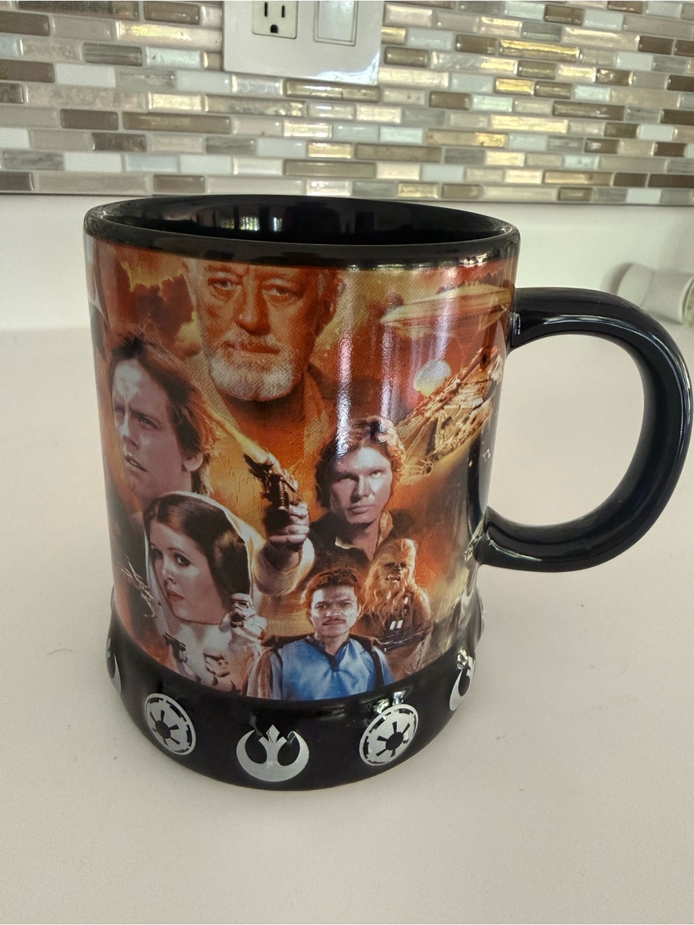 Gallery Black Ceramic Star Wars Character Collage large Coffee Mug